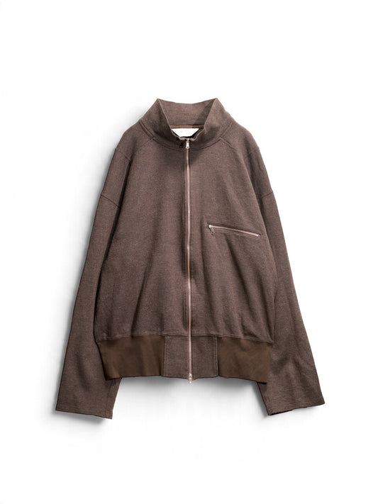 ANCELLM　SHRINK WOOL ZIP UP STAND BLOUSON