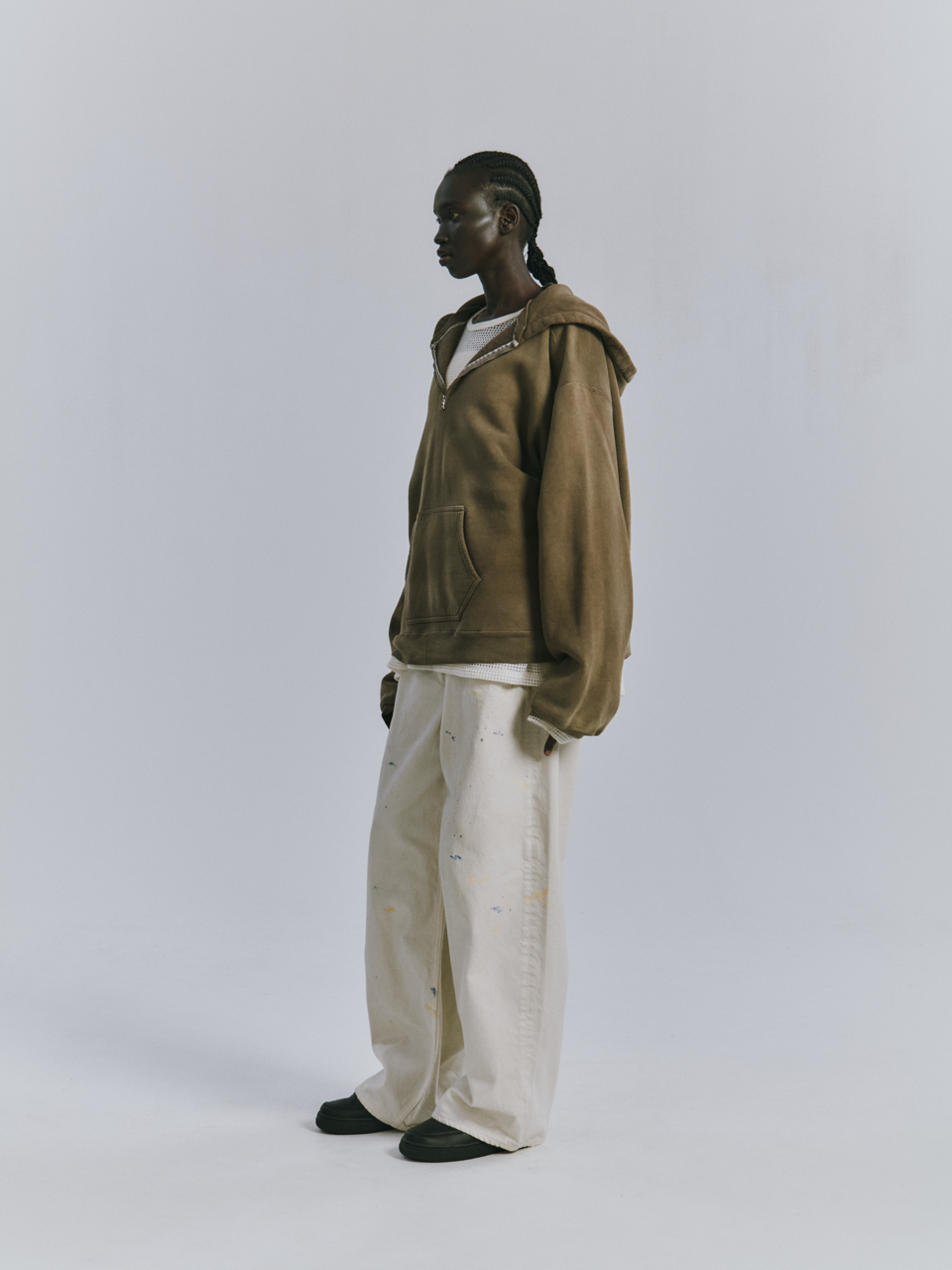 ANCELLM　FLEECE-LINED SWEAT HOODIE