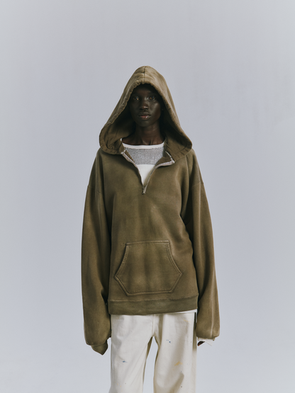 ANCELLM　FLEECE-LINED SWEAT HOODIE