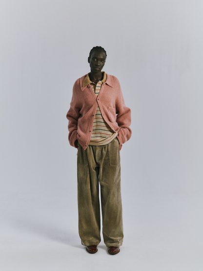 ANCELLM　CUT BORDER SKIPPER SHIRT