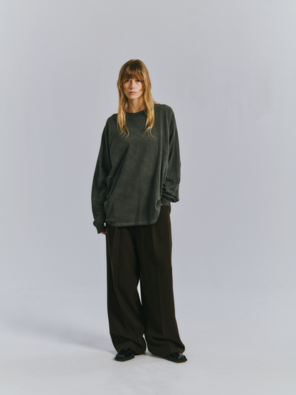 ANCELLM　WOOL CUT WIDE TUCK SLACKS