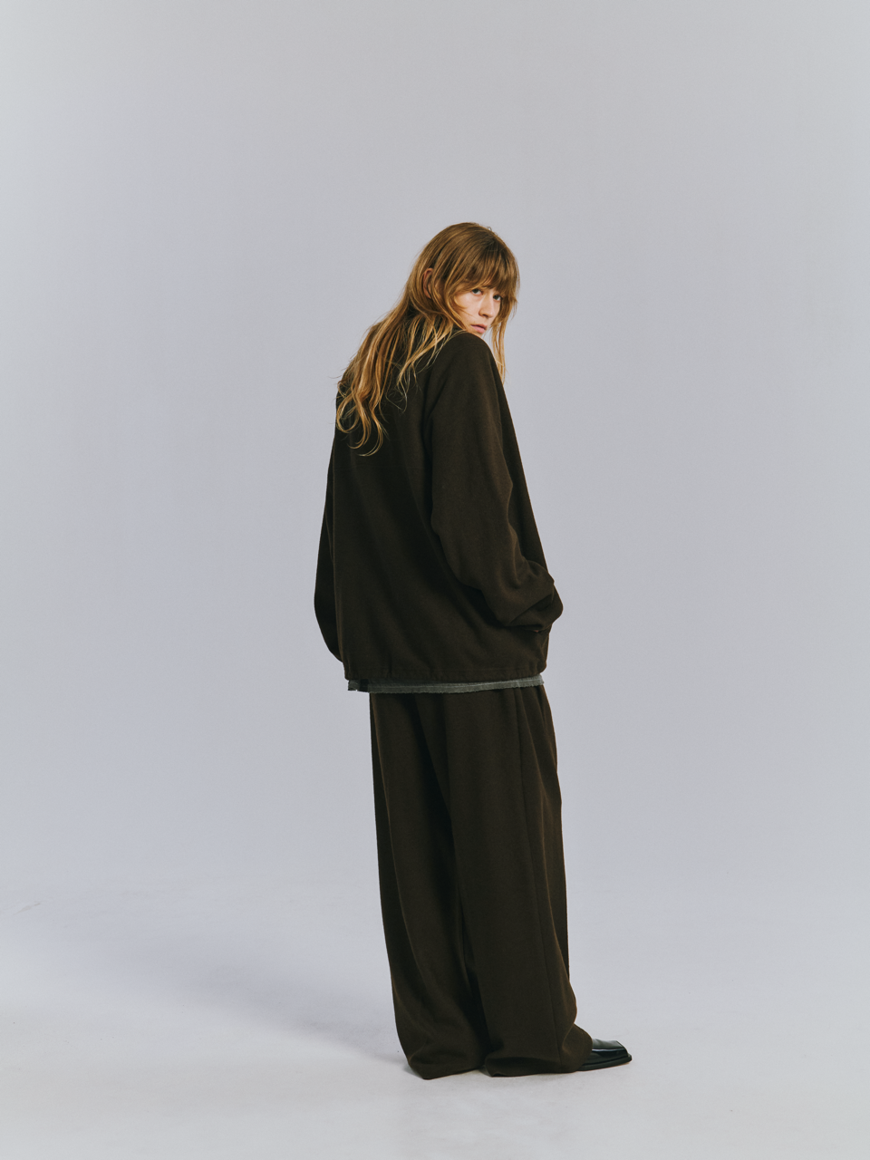 ANCELLM　WOOL CUT WIDE TUCK SLACKS