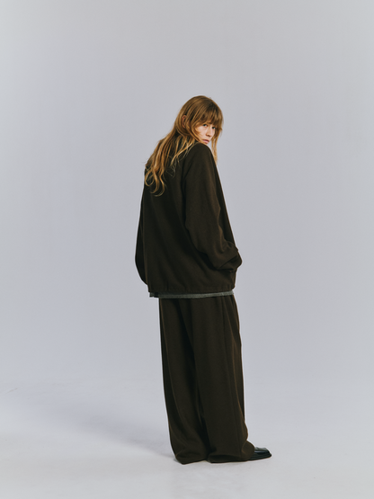 ANCELLM　WOOL CUT WIDE TUCK SLACKS