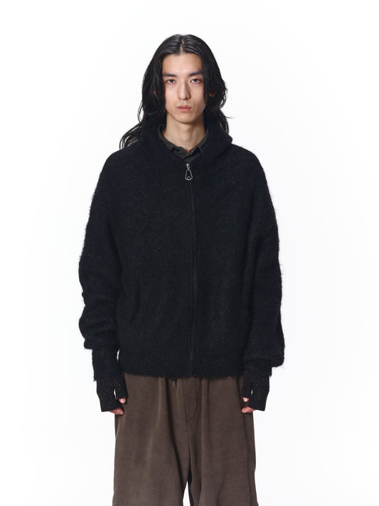 MOHAIR ZIP HOODIE