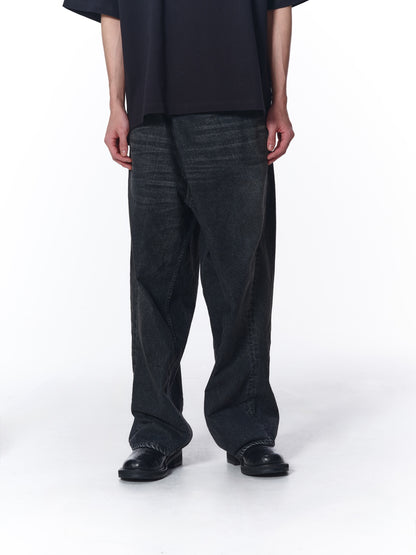 OVER WRAP DENIM PANTS