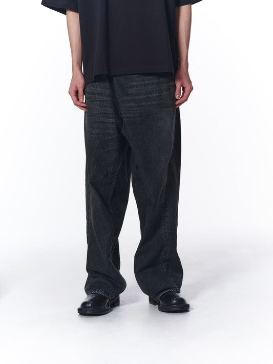 OVER WRAP DENIM PANTS