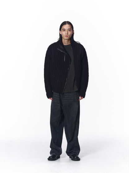 OVER WRAP DENIM PANTS