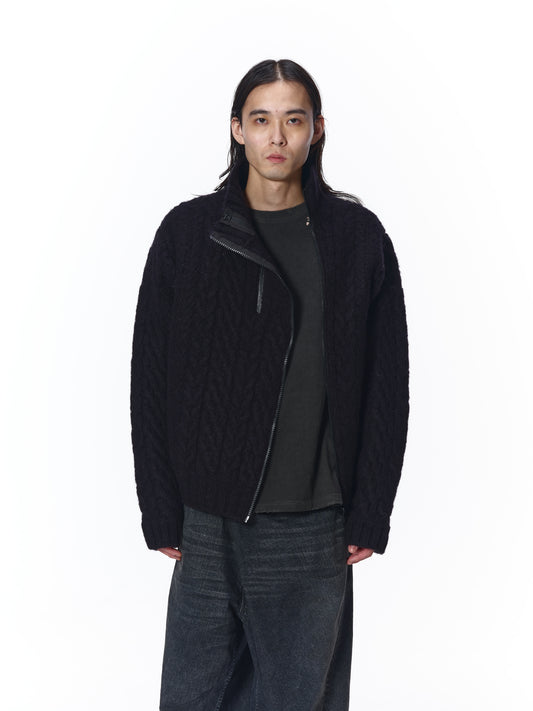 CABLE ZIP KNIT