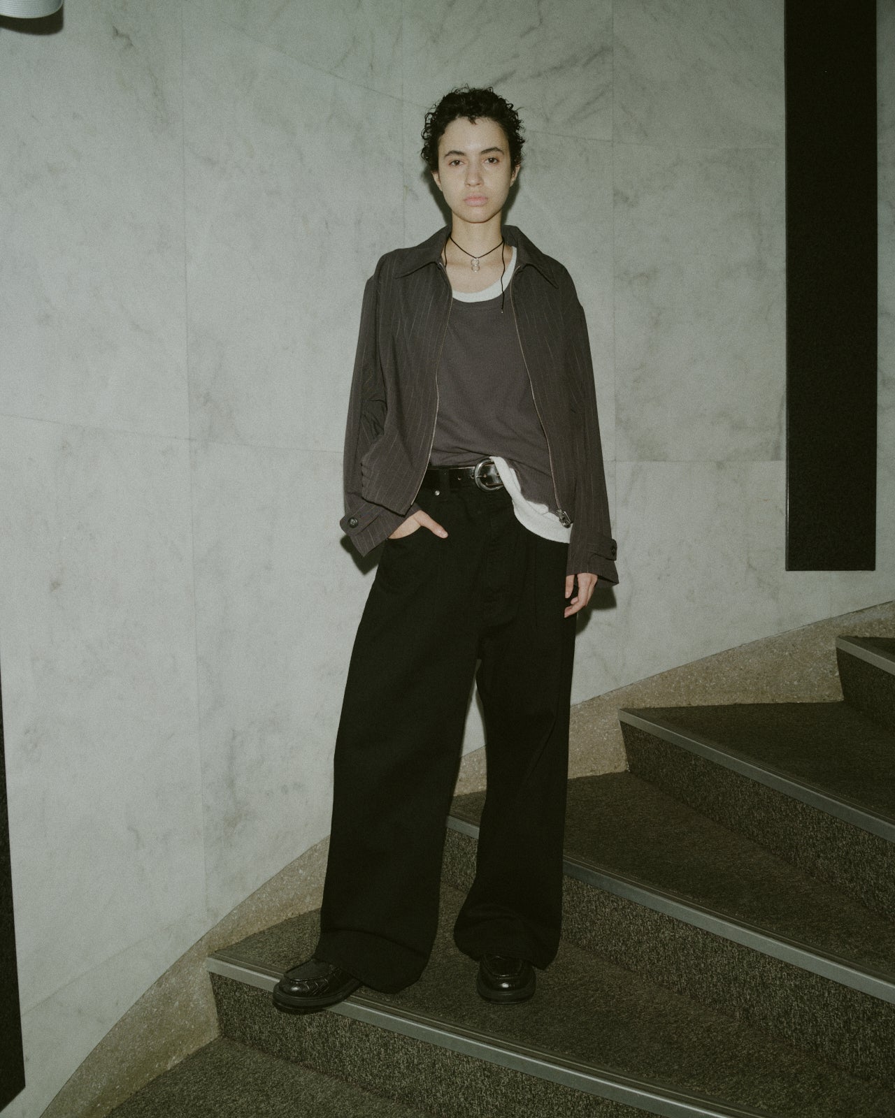 JIEDA　ONE TUCK DENIM PANTS