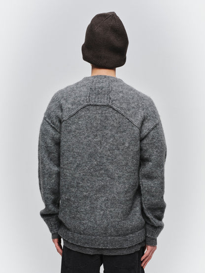 JIEDA　LAYERED MOHAIR V-NECK SWEATER