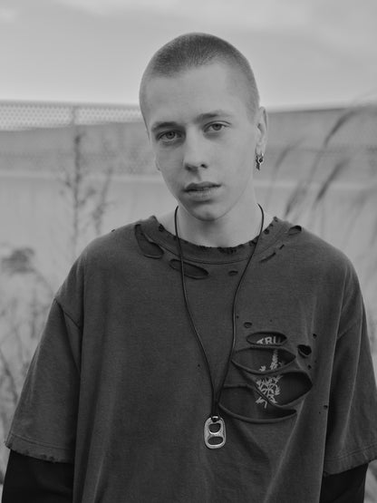 WAFFLE DAMAGE LAYERED L/S