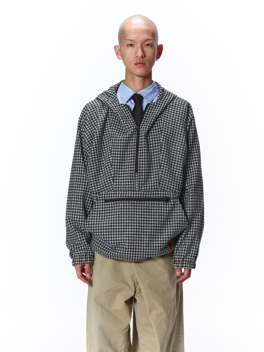 CHECK PULLOVER PARKA