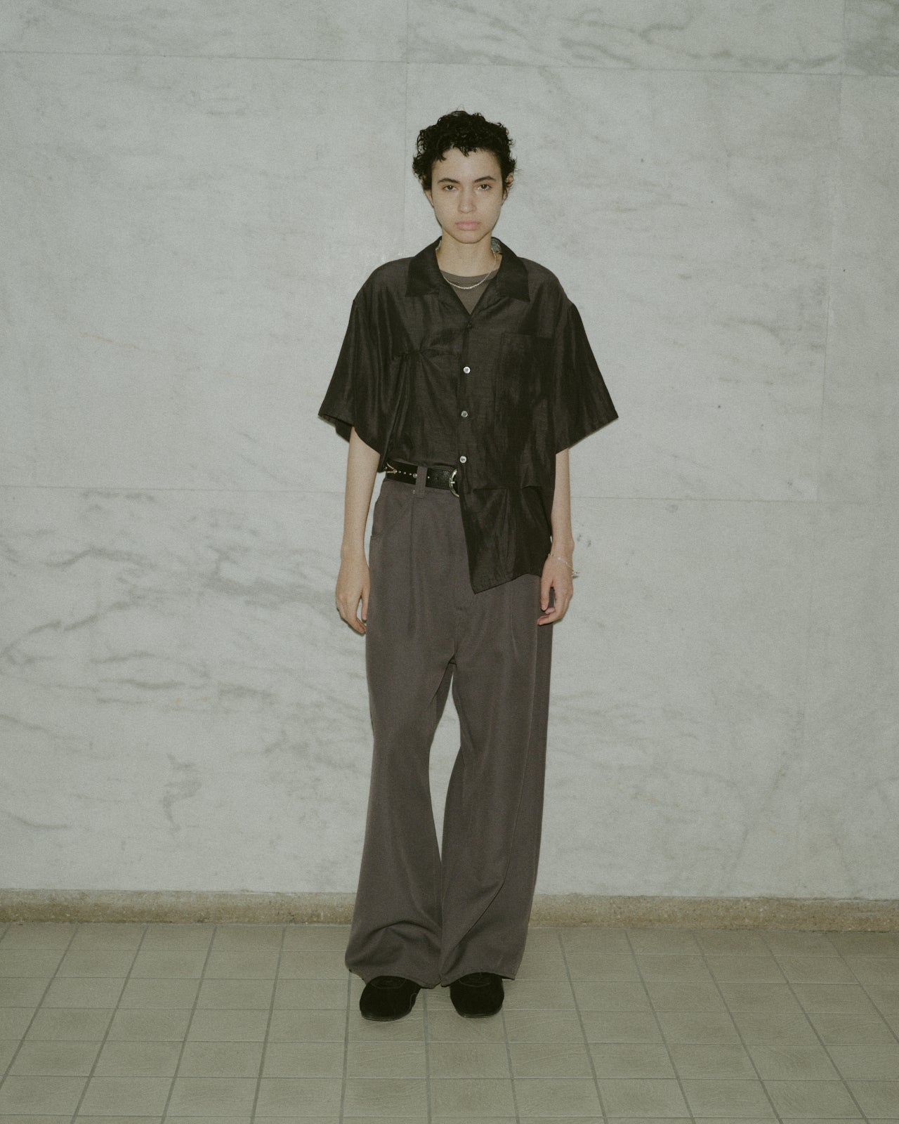 JIEDA　HAND STITCH OPEN COLLAR SHIRT S/S
