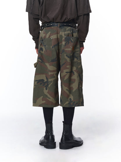 FADE CAMO 3/4 DOUBLE KNEE PANTS