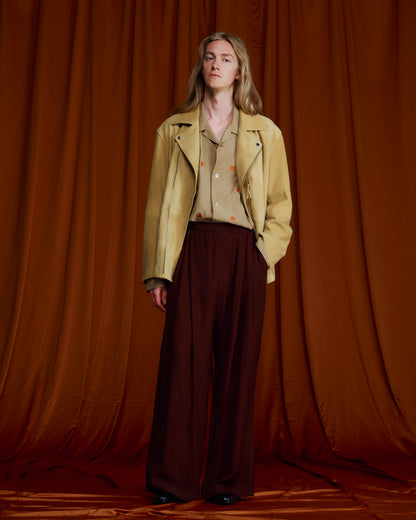 ANTHEM A　TINY EMBROIDERY OVER SIZE SHIRTS