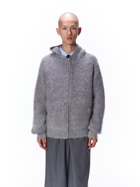 MOHAIR ZIP HOODIE