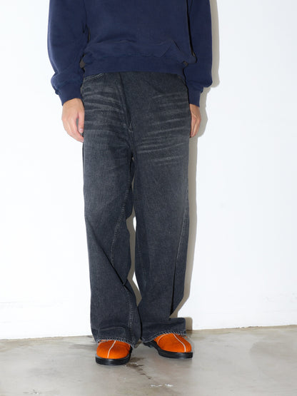 OVER WRAP DENIM PANTS
