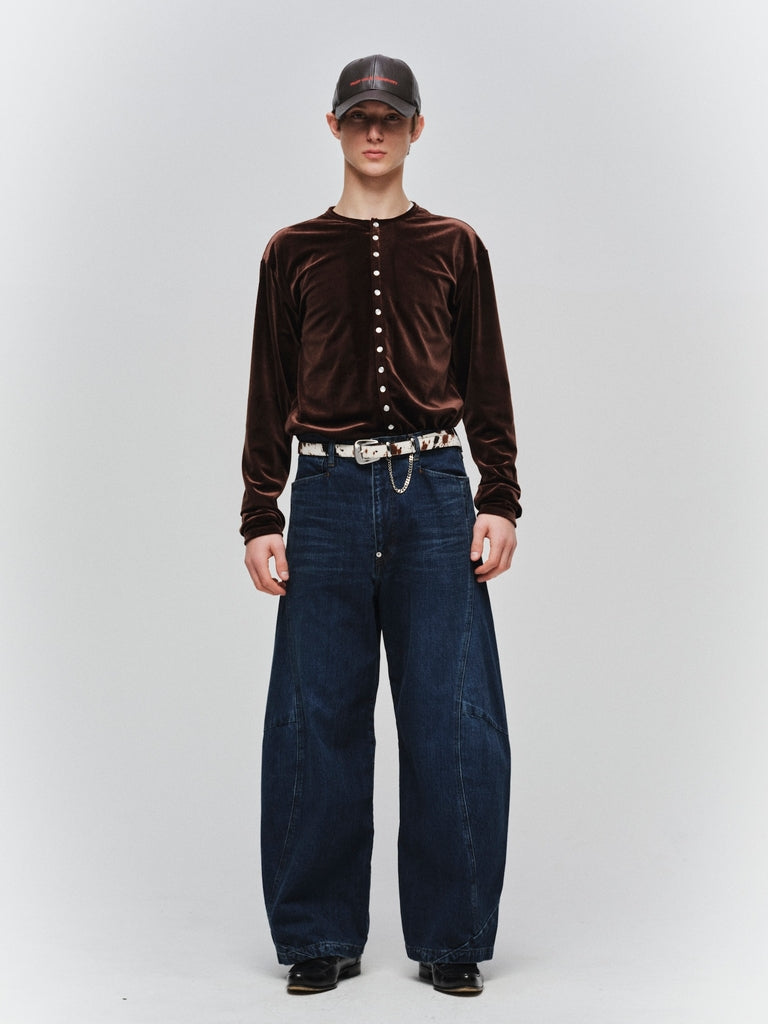 JIEDA　HAIRCALF WESTERN BELT