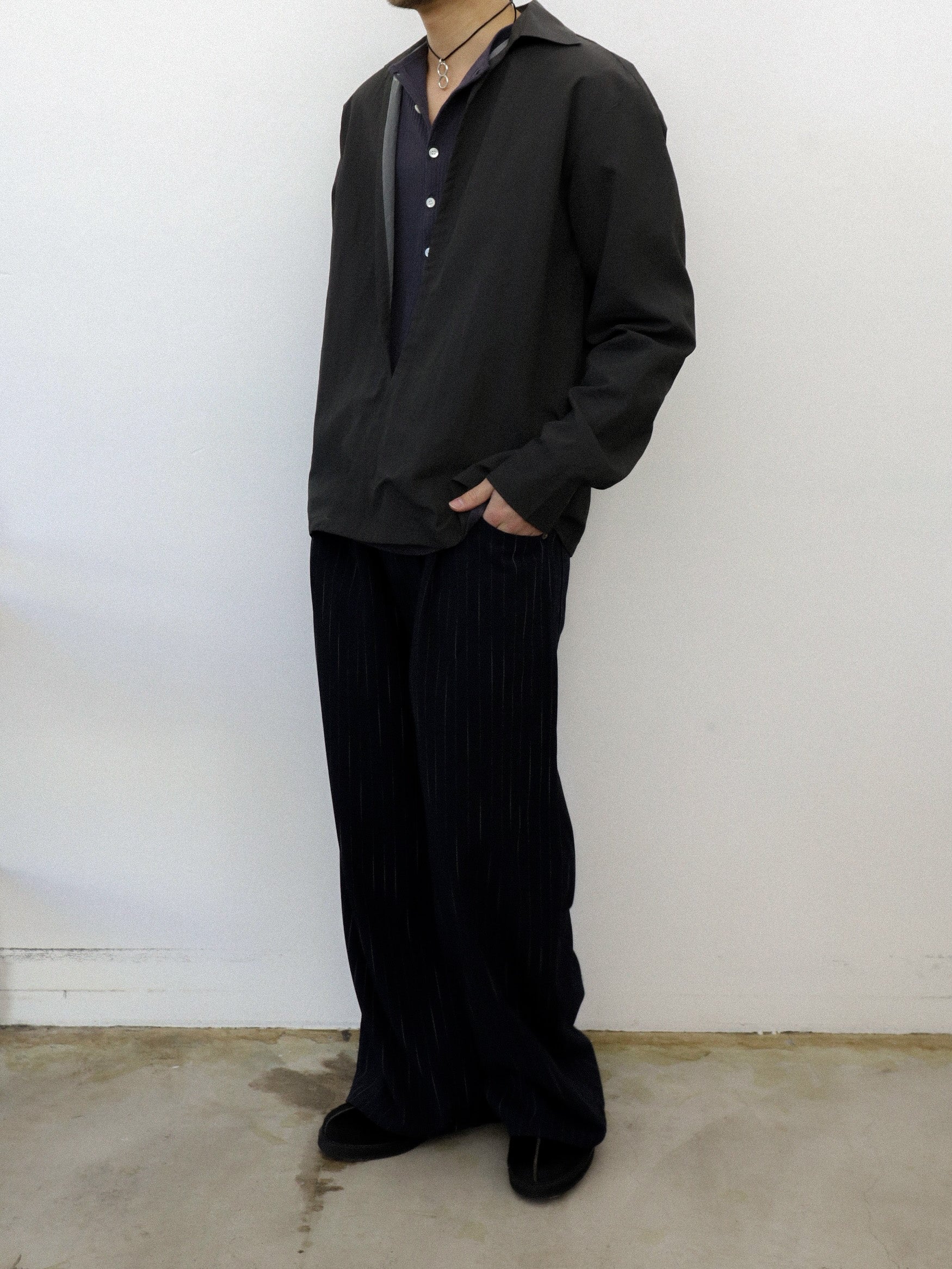 JIEDA STRIPE WIDE ONE TUCK PANTS – KIKUNOBU