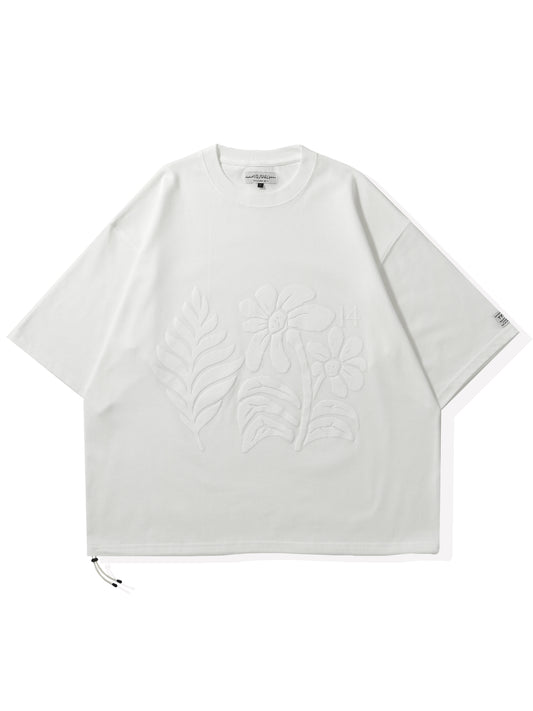 elephant TRIBAL fabrics　FLOWER PRINT FAT T-SH