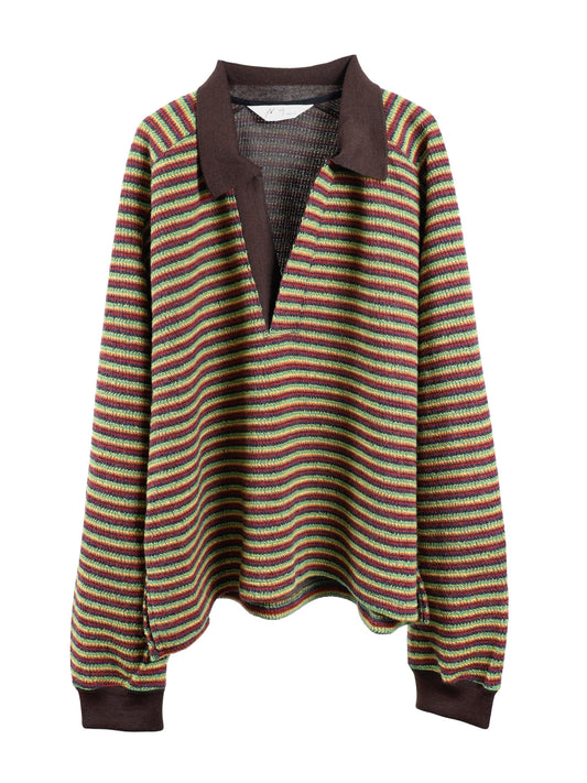 WOOL BORDER SKIPPER KNIT