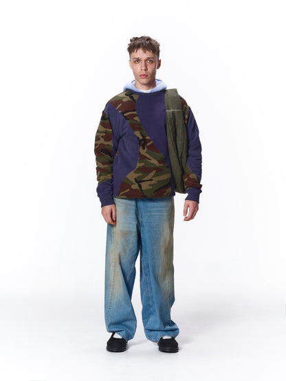 SWITCHING STITCH SWEAT CREW