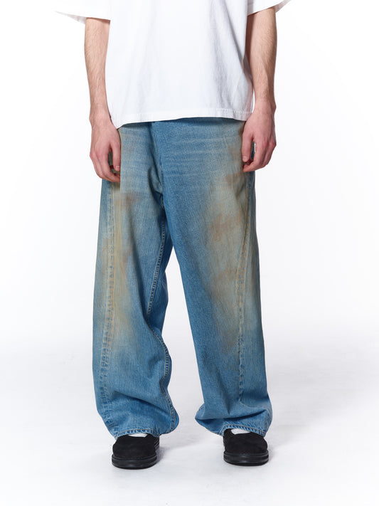 OVER WRAP DENIM PANTS