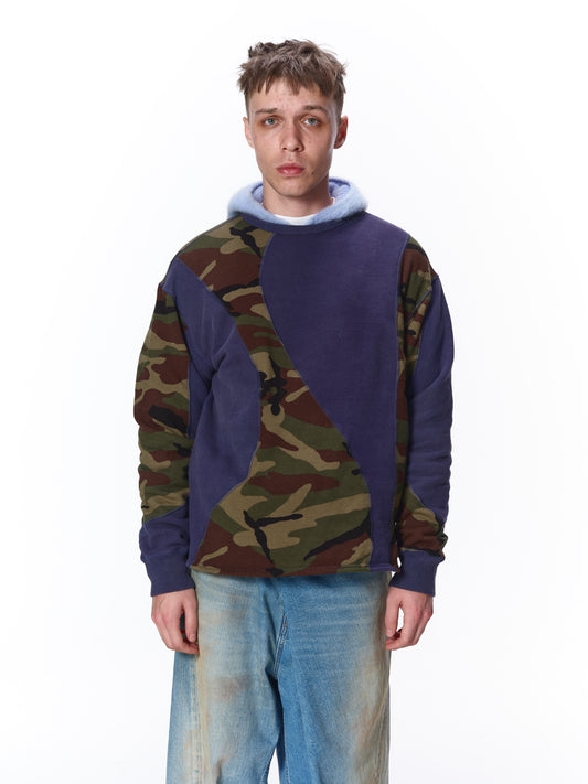 SWITCHING STITCH SWEAT CREW