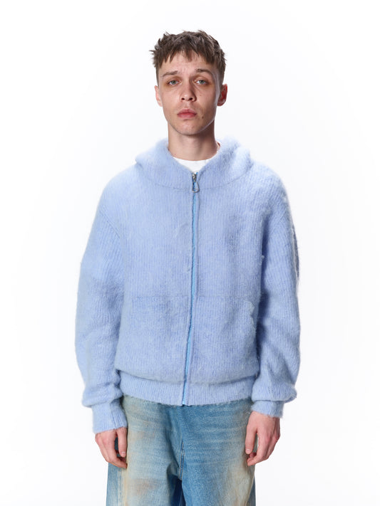 MOHAIR ZIP HOODIE