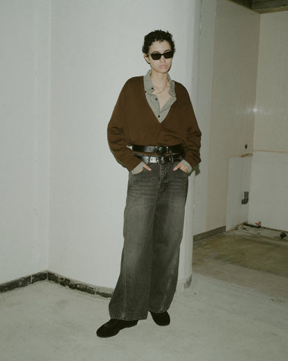 JIEDA　COTTON SILK V NECK KNIT