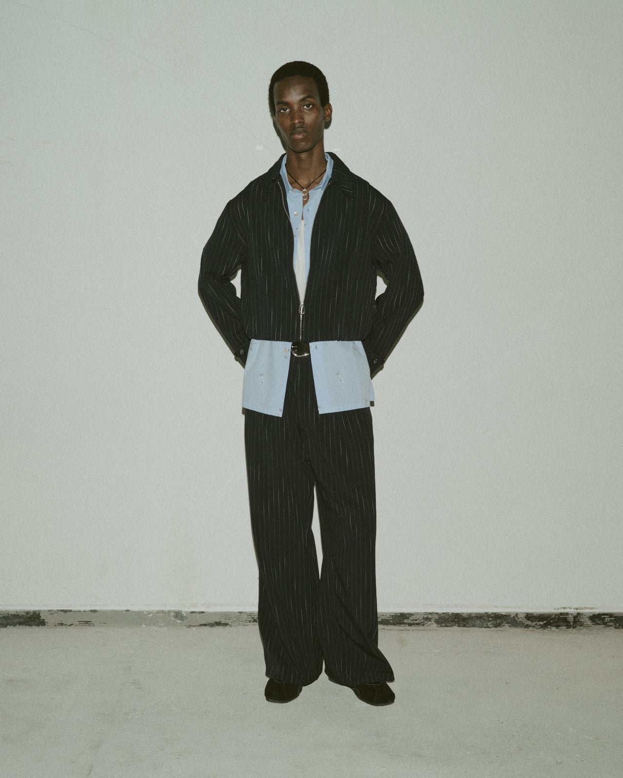 JIEDA STRIPE WIDE ONE TUCK PANTS – KIKUNOBU