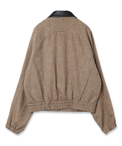JIEDA　LEATHER COLLAR SHORT JACKET