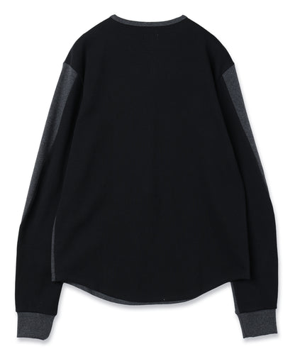 JIEDA　SWITCHING HENRY NECK L/S