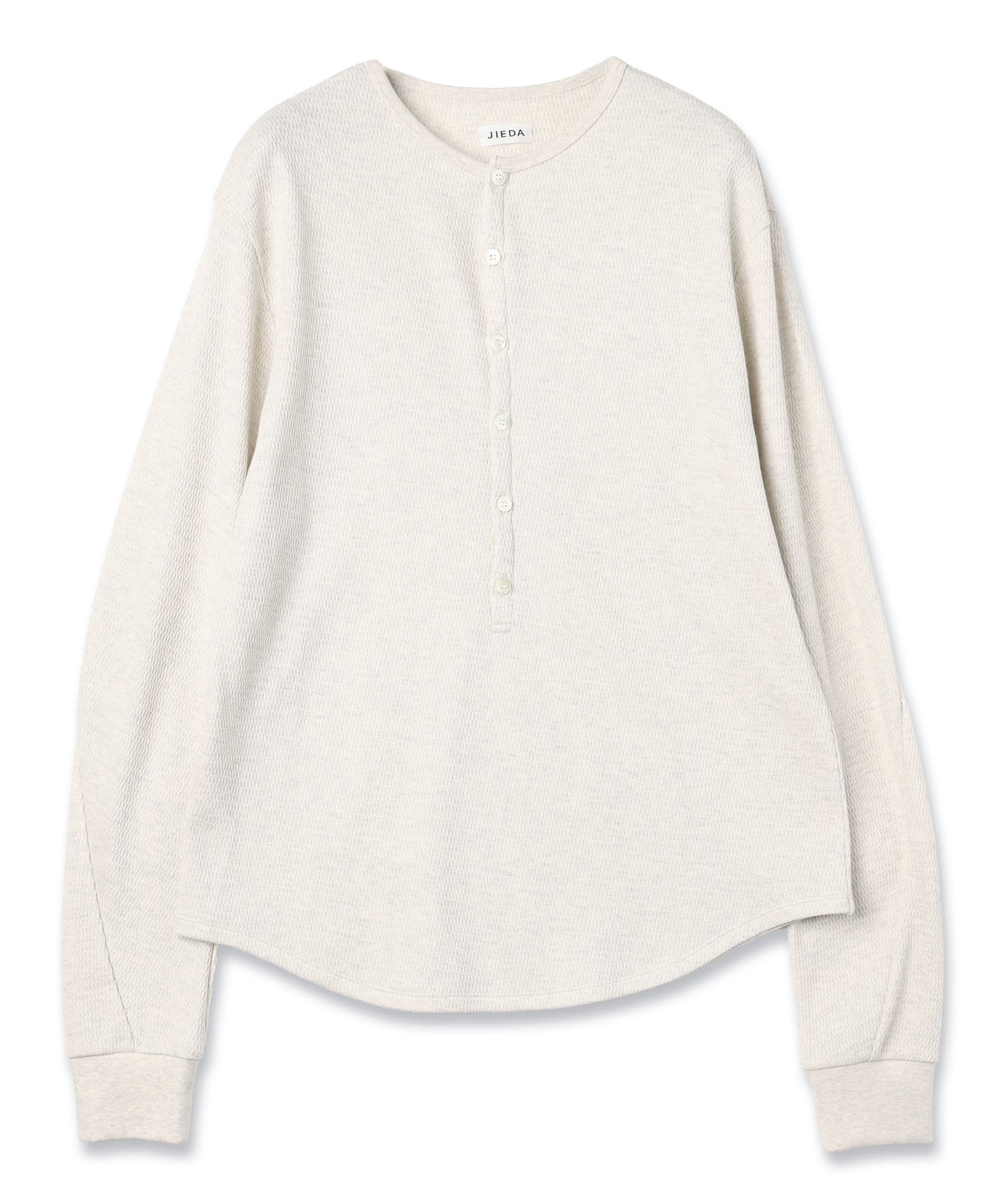 JIEDA　WAFFLE HENRY NECK L/S