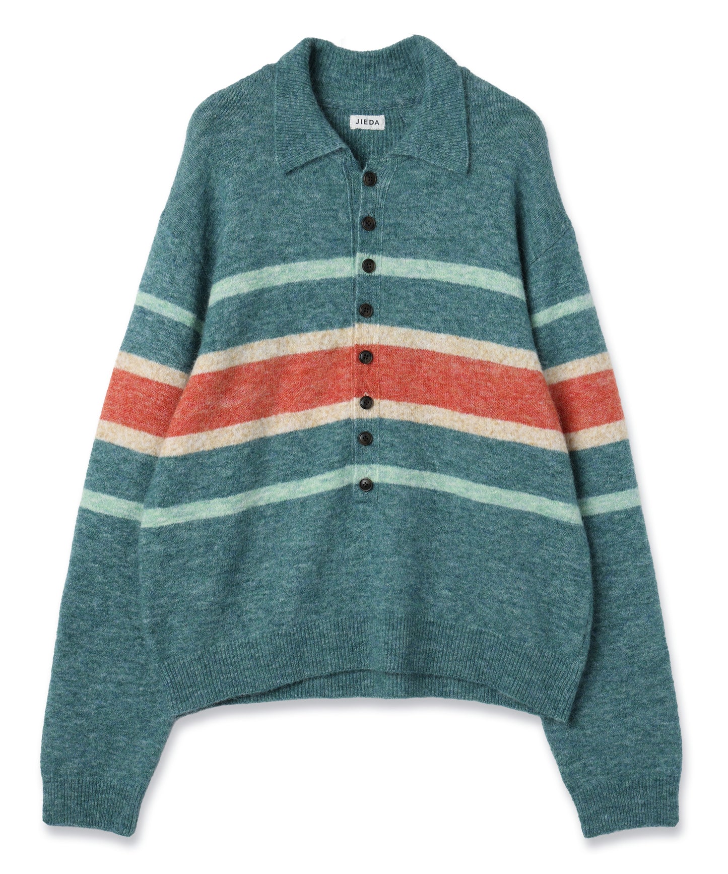JIEDA　STRIPED KNIT POLO