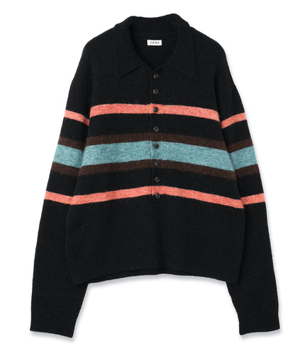 JIEDA　STRIPED KNIT POLO