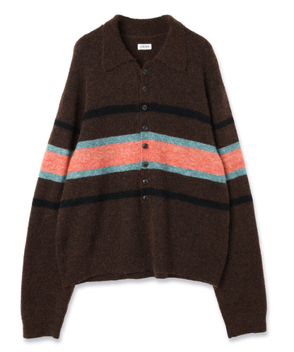 JIEDA　STRIPED KNIT POLO