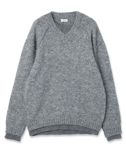 JIEDA　LAYERED MOHAIR V-NECK SWEATER
