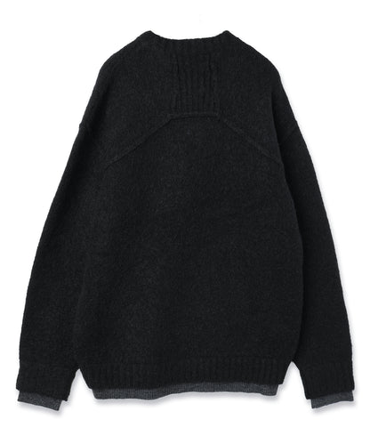 JIEDA　LAYERED MOHAIR V-NECK SWEATER