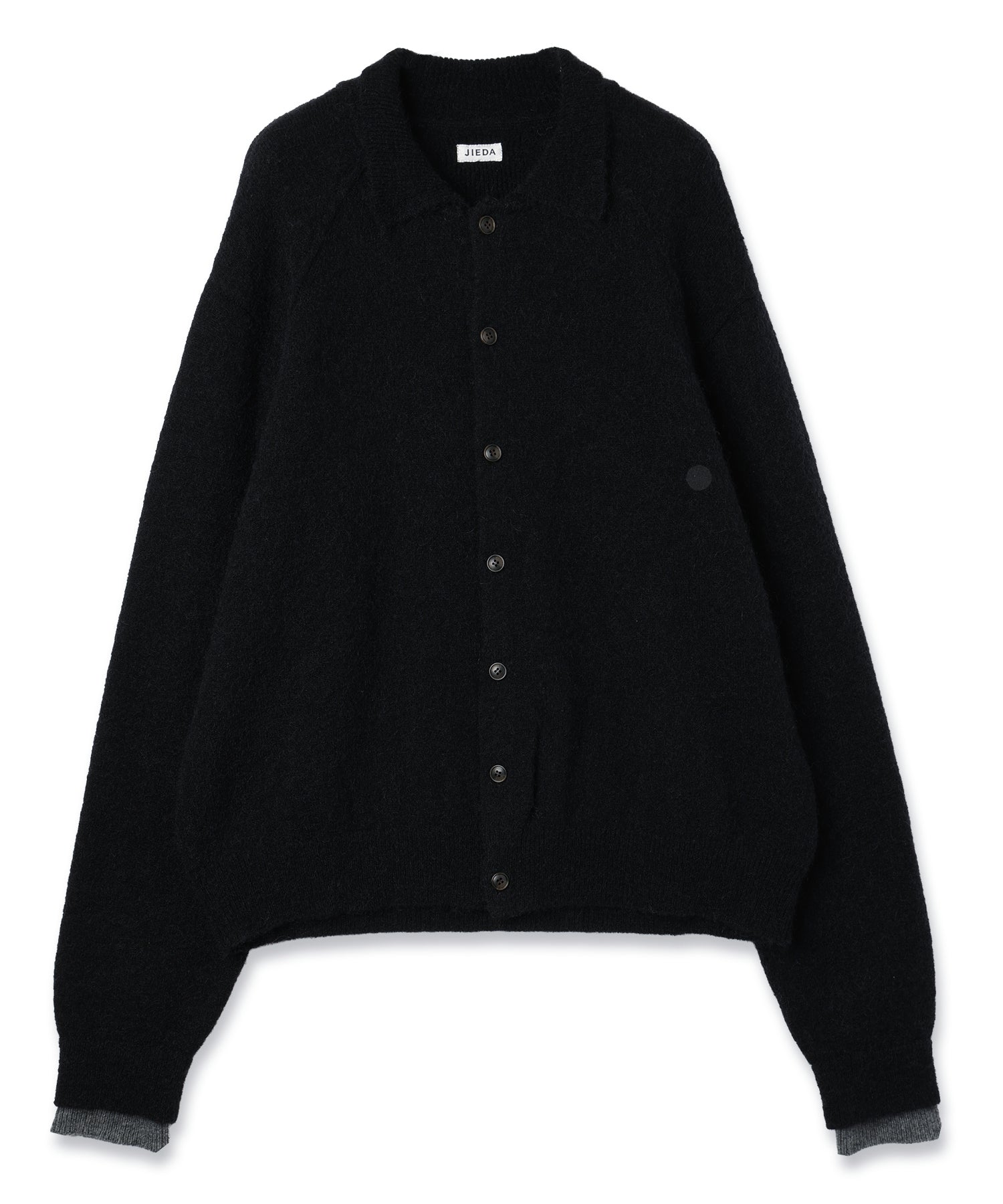 JieDa ジエダ モヘア モヘヤ ニット カーディガン ブラック 黒 2 JIEDA LAYERED MOHAIR KNIT SHIRT – KIKUNOBU