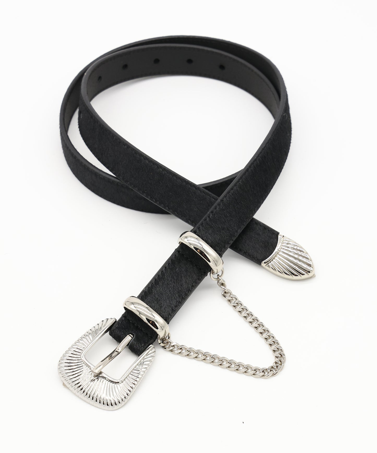 JIEDA　HAIRCALF WESTERN BELT