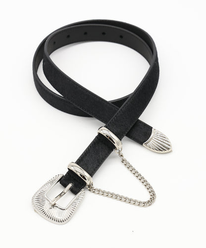 JIEDA　HAIRCALF WESTERN BELT