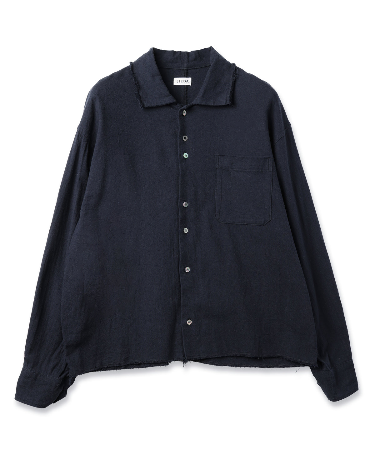 JIEDA　COTTON SILK CUT-OFF SHORT SHIRT