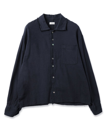 JIEDA　COTTON SILK CUT-OFF SHORT SHIRT