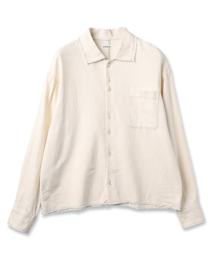 JIEDA　COTTON SILK CUT-OFF SHORT SHIRT