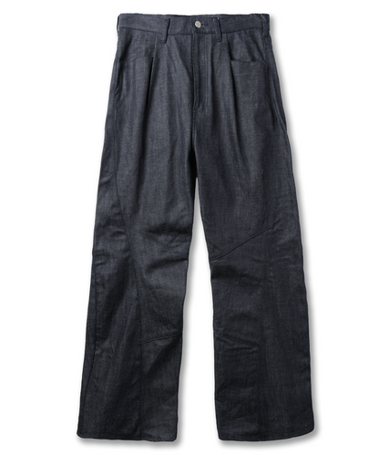 JIEDA　ENGINEERED DRAPING FLARE DENIM PANTS