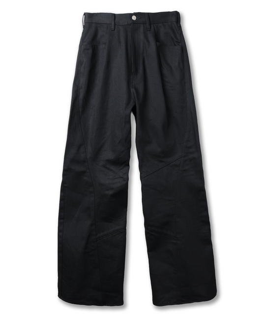 JIEDA　ENGINEERED DRAPING FLARE DENIM PANTS