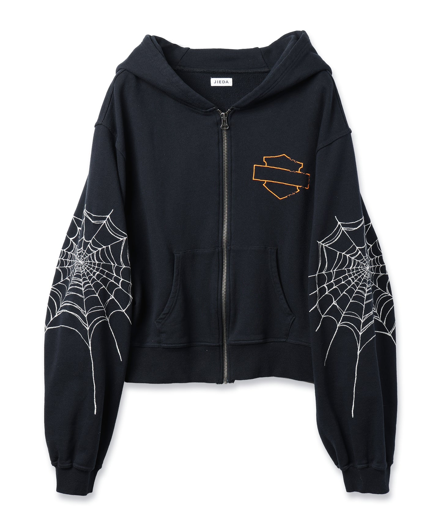 JIEDA　SPYDER-EMBROIDERED SLEEVE HOODIE