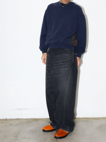 OVER WRAP DENIM PANTS