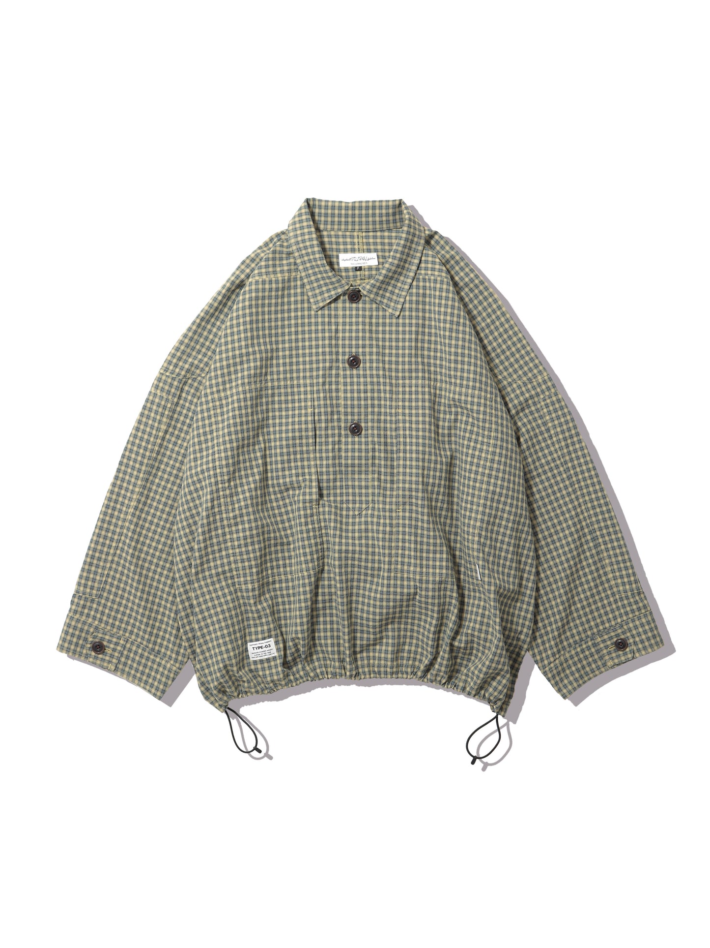 elephant TRIBAL fabrics　M35 HOCKEY CHECK SHIRT